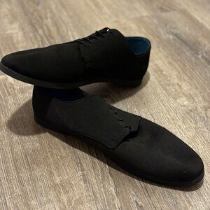 Oaka Derby Ink Black Barefoot Dress Shoe